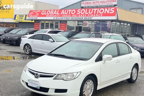 White 2007 Honda Civic Sedan Hybrid