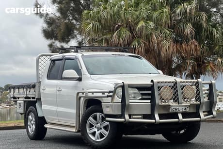 White 2013 Volkswagen Amarok Dual Cab Utility Tdi400 Highline (4X4)