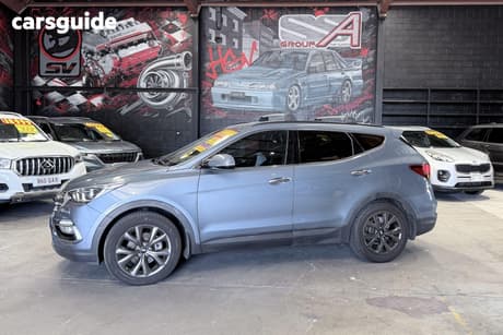 Blue 2017 Hyundai Santa FE Wagon Active X