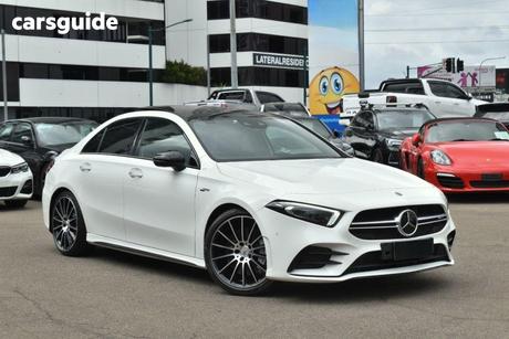 White 2020 Mercedes-Benz A35 Sedan 4Matic