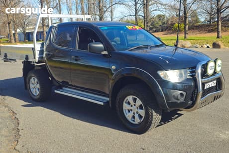 Black 2014 Mitsubishi Triton Double Cab Utility Glx (4X4)