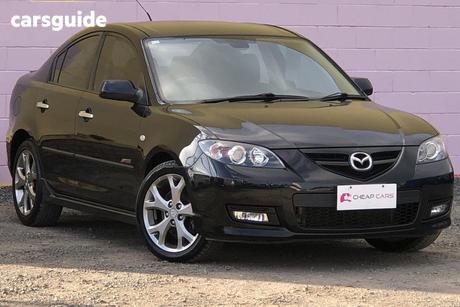Black 2008 Mazda 3 Sedan Sp23