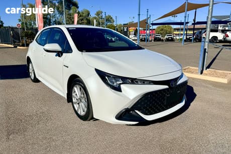 White 2023 Toyota Corolla Hatchback Ascent Sport Hybrid