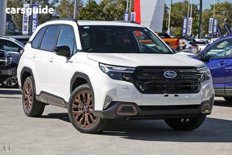 White 2025 Subaru Forester Wagon Hybrid Sport (Awd)