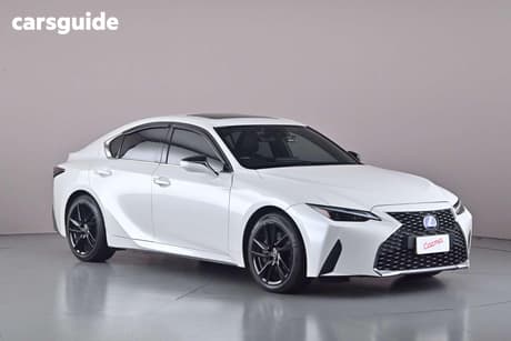 White 2021 Lexus IS300H Sedan Luxury Hybrid