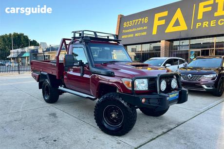 Red 2015 Toyota Landcruiser Cab Chassis Gxl (4X4)
