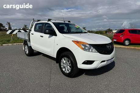 White 2015 Mazda BT-50 Cab Chassis Xt (4X4)