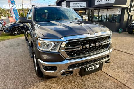 Grey 2023 RAM 1500 Crew Cab Utility Big Horn (6-4 Tub) Mhev (4X4)