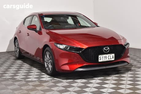 Red 2021 Mazda 3 Hatchback G20 Pure