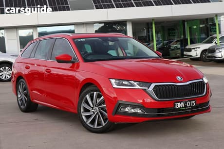Red 2021 Skoda Octavia Wagon 110 Tsi Style