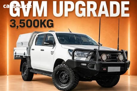 White 2021 Toyota Hilux Double Cab Chassis Sr (4X4)