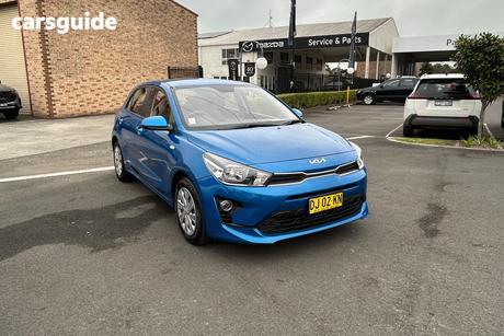 Blue 2023 Kia RIO Hatchback S