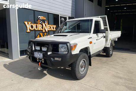 White 2015 Toyota Landcruiser Cab Chassis Workmate (4X4)