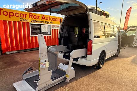 White 2009 Toyota HiAce Commercial