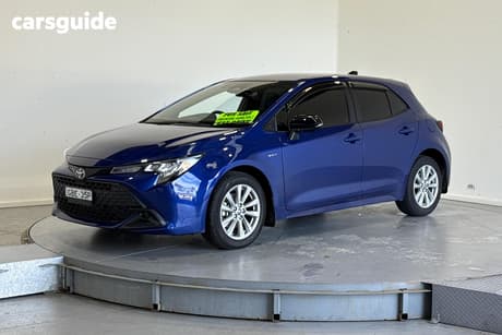 Blue 2026 Toyota Corolla Hatchback Ascent Sport Hybrid