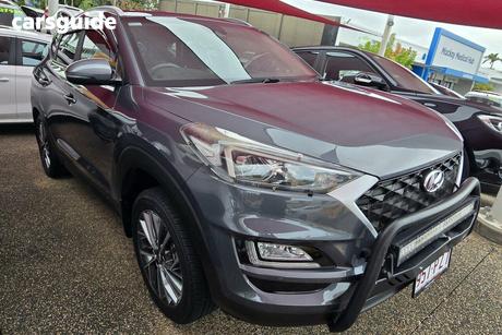 Grey 2019 Hyundai Tucson Wagon Active X (Awd) Black Int