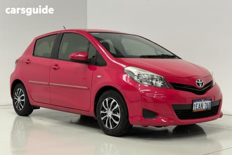 Pink 2012 Toyota Yaris Hatchback Yr