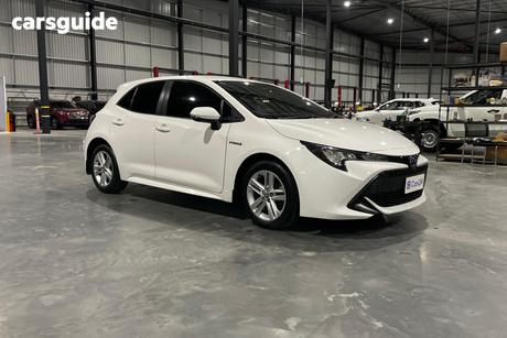White 2021 Toyota Corolla Hatchback Ascent Sport Hybrid