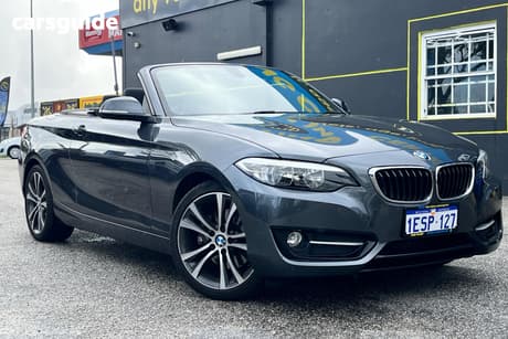 Grey 2015 BMW 220I Convertible Sport Line