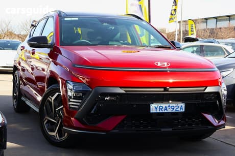 Red 2024 Hyundai Kona Wagon Hybrid Premium N Line