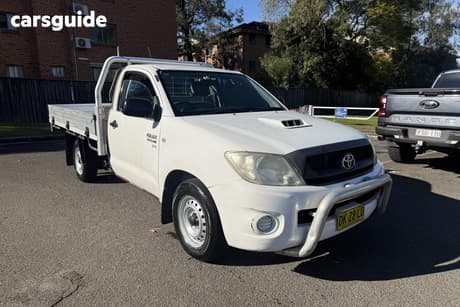 White 2008 Toyota Hilux Cab Chassis Sr