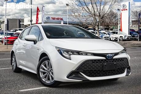 White 2025 Toyota Corolla Hatchback Ascent Sport Hybrid