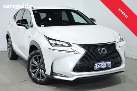 White 2015 Lexus NX300H Wagon F Sport Hybrid (Awd)