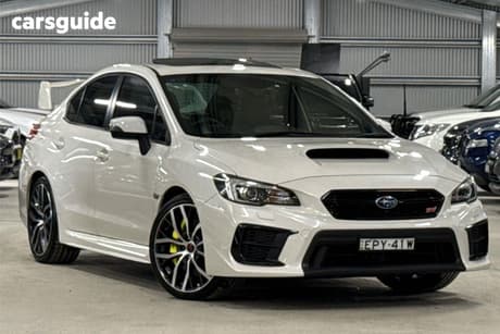 White 2021 Subaru WRX Sedan Sti Premium (Awd)