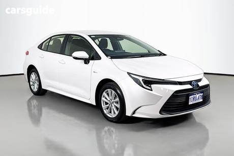 White 2025 Toyota Corolla Sedan Ascent Sport Hev