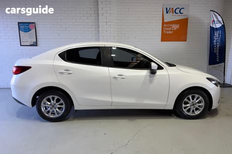 White 2017 Mazda 2 Sedan Maxx