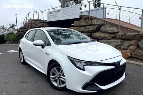 White 2023 Toyota Corolla Hatchback Ascent Sport Hybrid