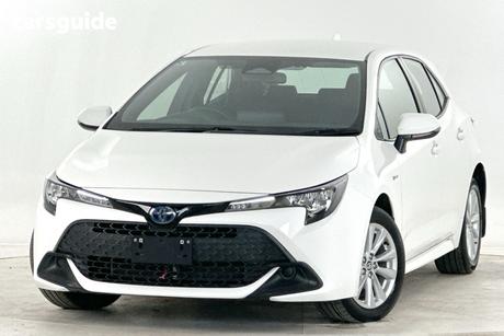White 2025 Toyota Corolla Hatchback Ascent Sport Hybrid