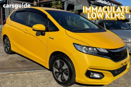 Yellow 2018 Honda Fit Hatchback (Hybrid)