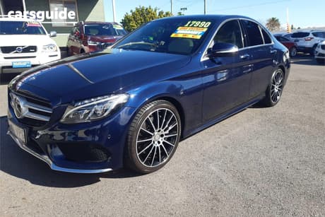 Blue 2015 Mercedes-Benz C250 Sedan Bluetec