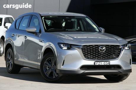 Silver 2025 Mazda CX-60 Wagon P50E Pure Phev