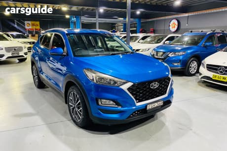 Blue 2020 Hyundai Tucson Wagon Active X (Awd) Black Int