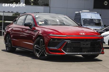 Red 2025 Hyundai Sonata Sedan N Line