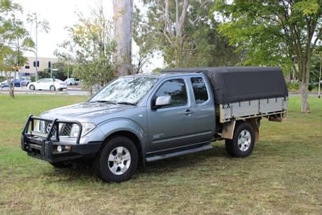 Grey 2010 Nissan Navara King Cab Chassis St-X (4X4)