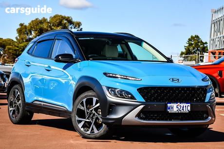 Blue 2022 Hyundai Kona Wagon Highlander Ttr (Fwd)