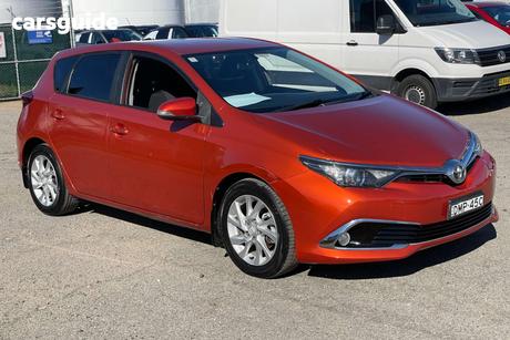 Orange 2017 Toyota Corolla Hatchback Ascent Sport