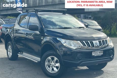 Black 2016 Mitsubishi Triton Dual Cab Utility Glx (4X4)