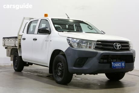 White 2017 Toyota Hilux Dual Cab Utility Workmate