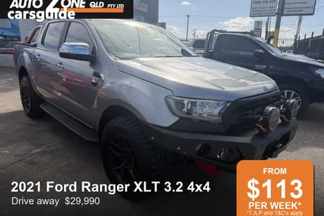 Silver 2021 Ford Ranger Double Cab Chassis Xl 3.2 (4X4)
