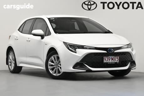 White 2025 Toyota Corolla Hatchback Ascent Sport Hybrid