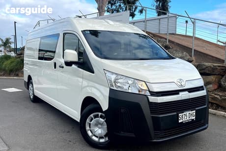 White 2025 Toyota HiAce Van Slwb Barn Door