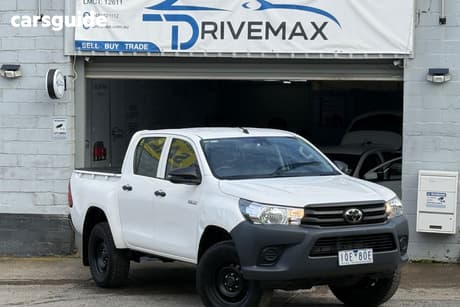 White 2019 Toyota Hilux Double Cab Pick Up Workmate Hi-Rider