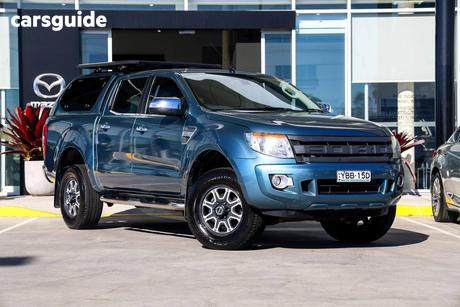 Blue 2013 Ford Ranger Dual Cab Utility Xlt 3.2 (4X4)