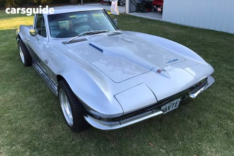 Silver 1966 Chevrolet Corvette Coupe Stingray