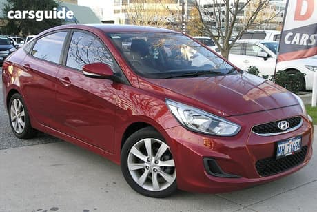 Red 2018 Hyundai Accent Sedan Sport