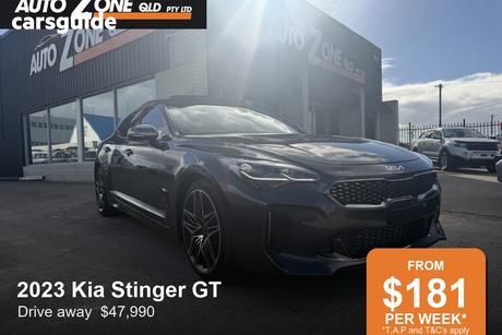 Grey 2023 Kia Stinger Sedan 3.3 Gt (Black Leather)